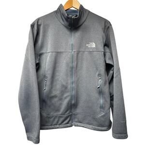 North Face Windwall Men’s Medium Full Zip Sweatshirt Jacket Gray Blue Heathered